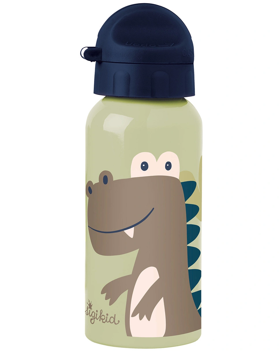 Trinkflasche DINO (400ml) in grün/blau