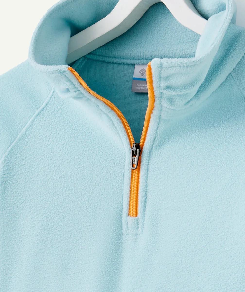 COLUMBIAPULL EN POLAIRE FILLE AVEC DEMI-ZIP GLACIAL BLEU