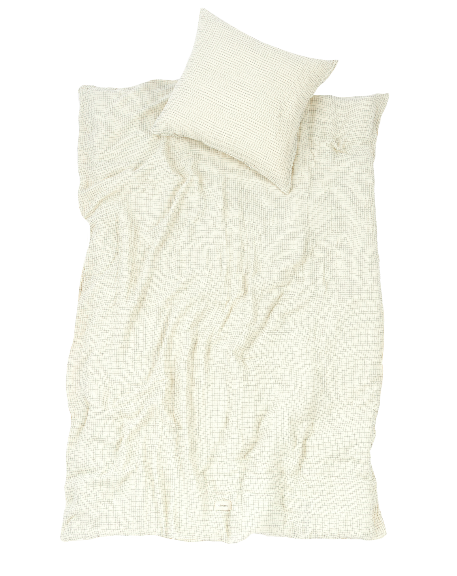 Parure de lit enfant wabi-sabi en double gaze de coton lavé | Bleu