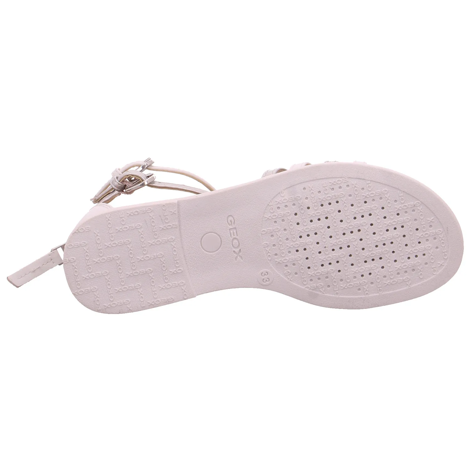 GEOX Mädchen-Sandale Weiss Leder  Sommerschuh