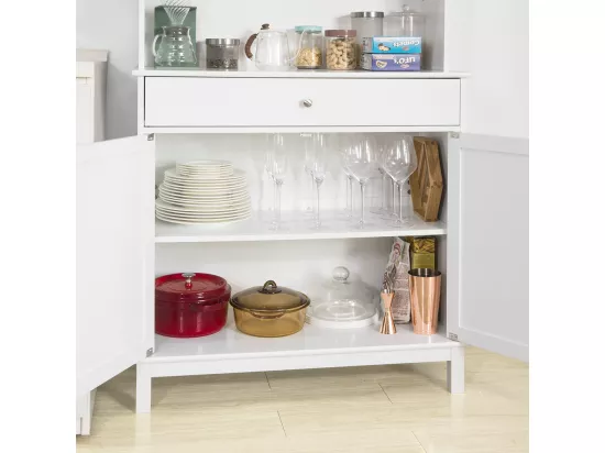 Desserte Cuisine Commode Meuble de Rangement Cuisine Buffet, FSB26-W