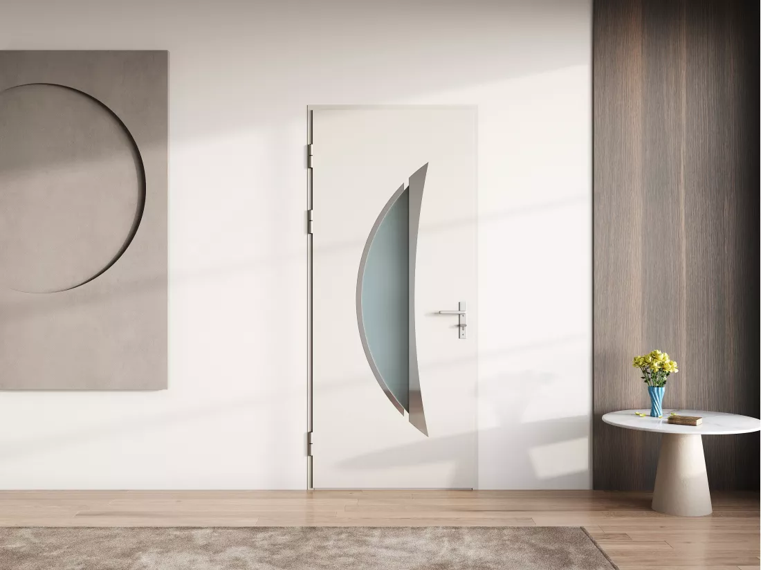 Porte d'entrée en aluminium H218 x L96 cm anthracite - poussant droit - DATELO