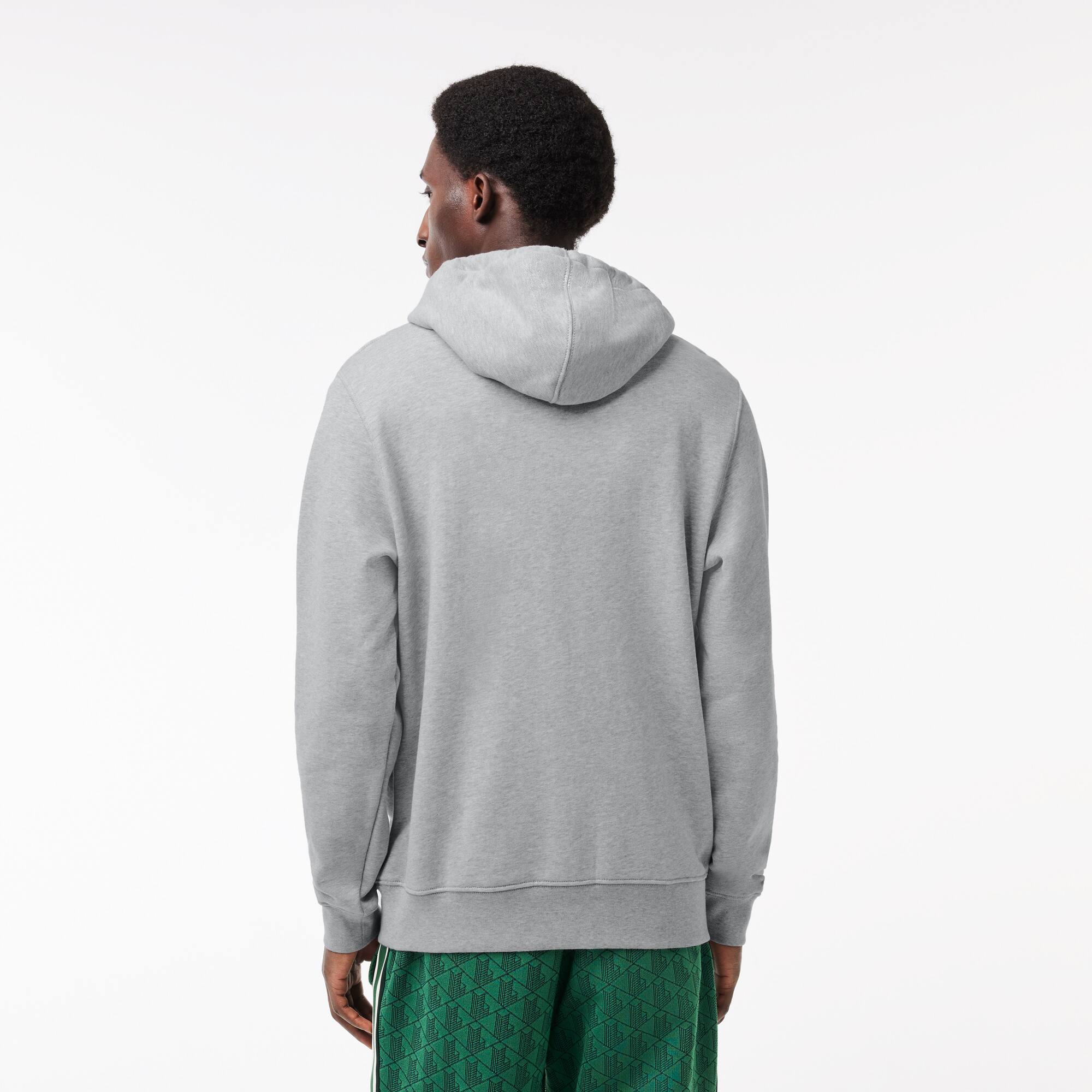 Sweatshirt à capuche loose fit imprimé monogramme Sweatshirts - Gris - Lacoste - Homme