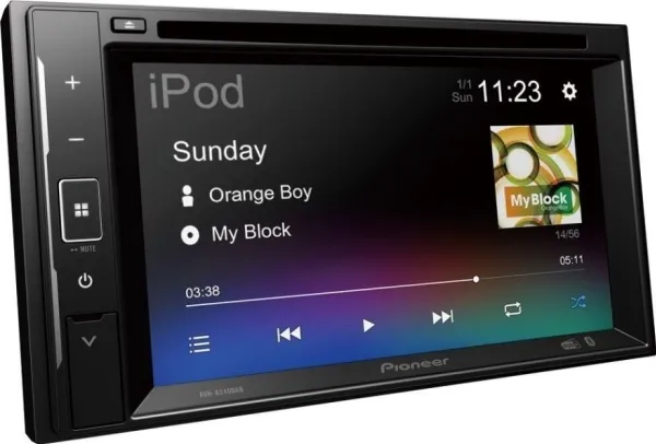 Pioneer AVH-A240DAB, Sort, 2 DIN, 200 W, CD, DVD, Android, iOS, AAC, FLAC, MP3, WAV, WMA