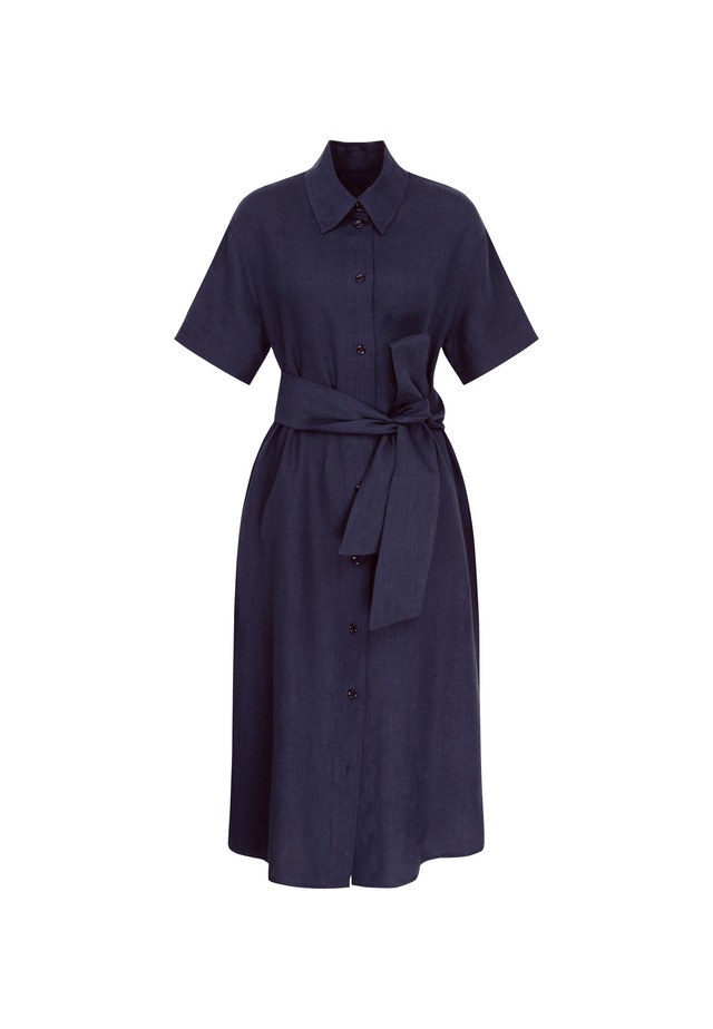 seidensticker Sommerkleid »Schwarze Rose« Kurzarm Rundhals Uni