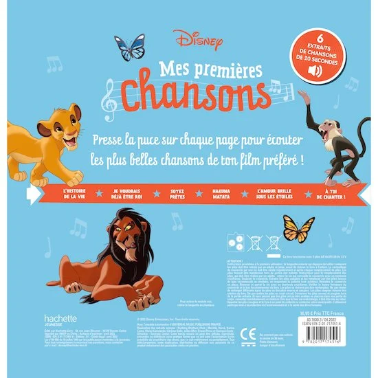 Le Roi Lion - Mes premières chansons - Livre sonore   de               Hachette Jeunesse Disney