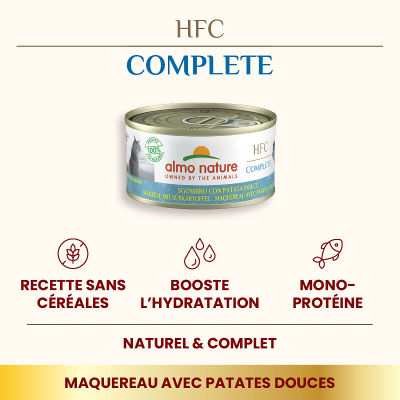 Almo Nature HFC Complete Katzenfutter HFC Makrele mit Süsskartoffel70g