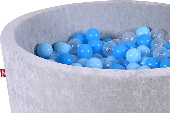 Knorrtoys® Bällebad »Soft, Grey« mit 300 Bällen soft Blue/Blue/transparent; Made in Europe