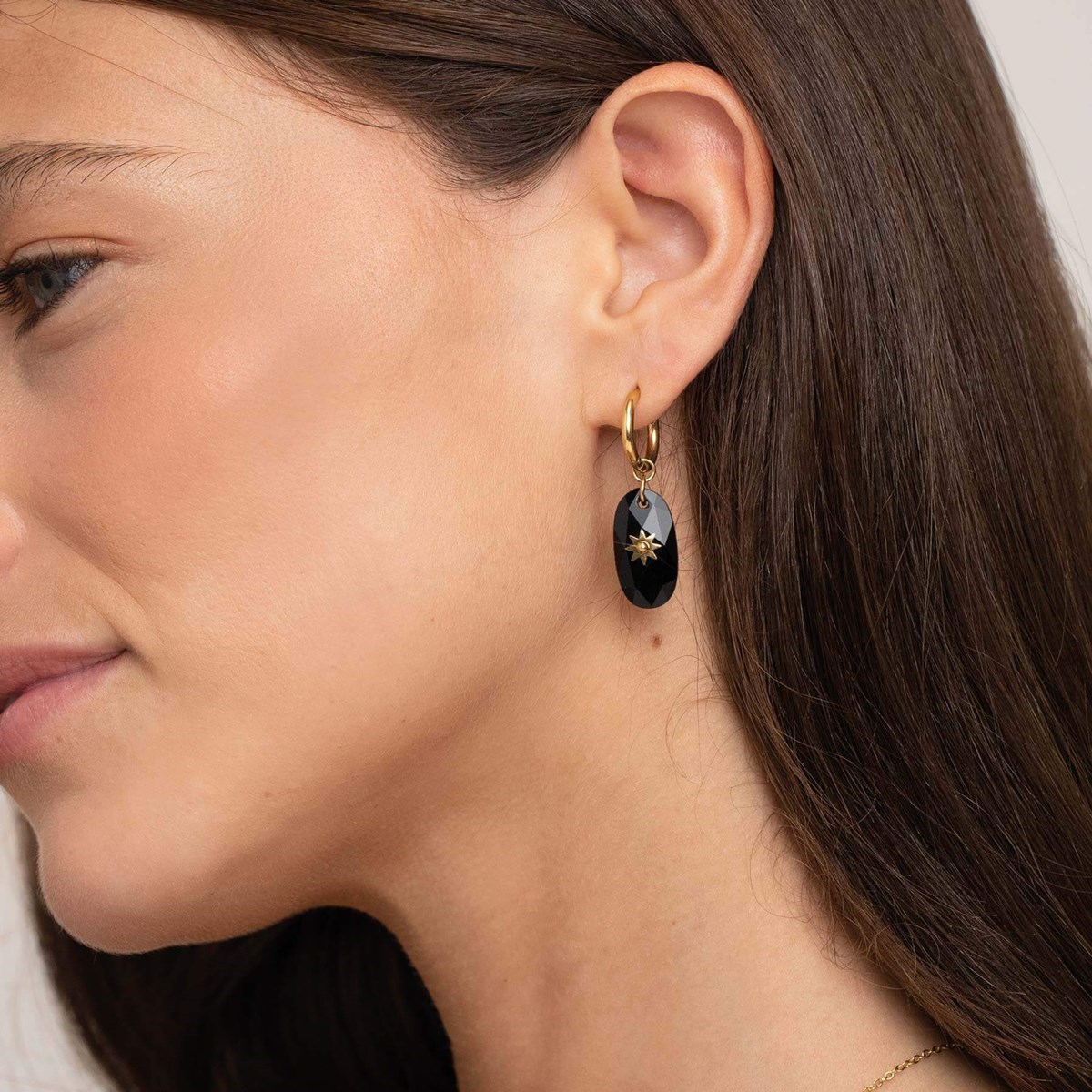 Boucles Pépite Obsidienne