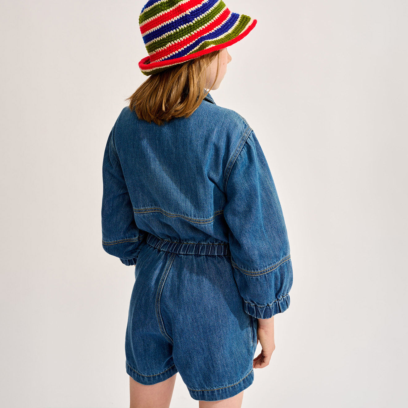 Bellerose Combinaison en jean Piloot bleue
