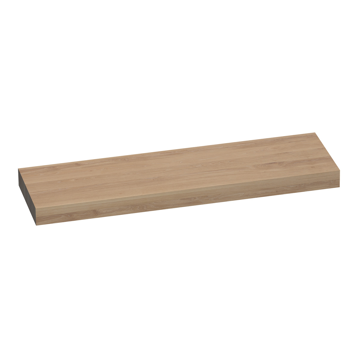 Brauer Creek vrijhangend wastafelblad 160cm lamellen eiken naturel