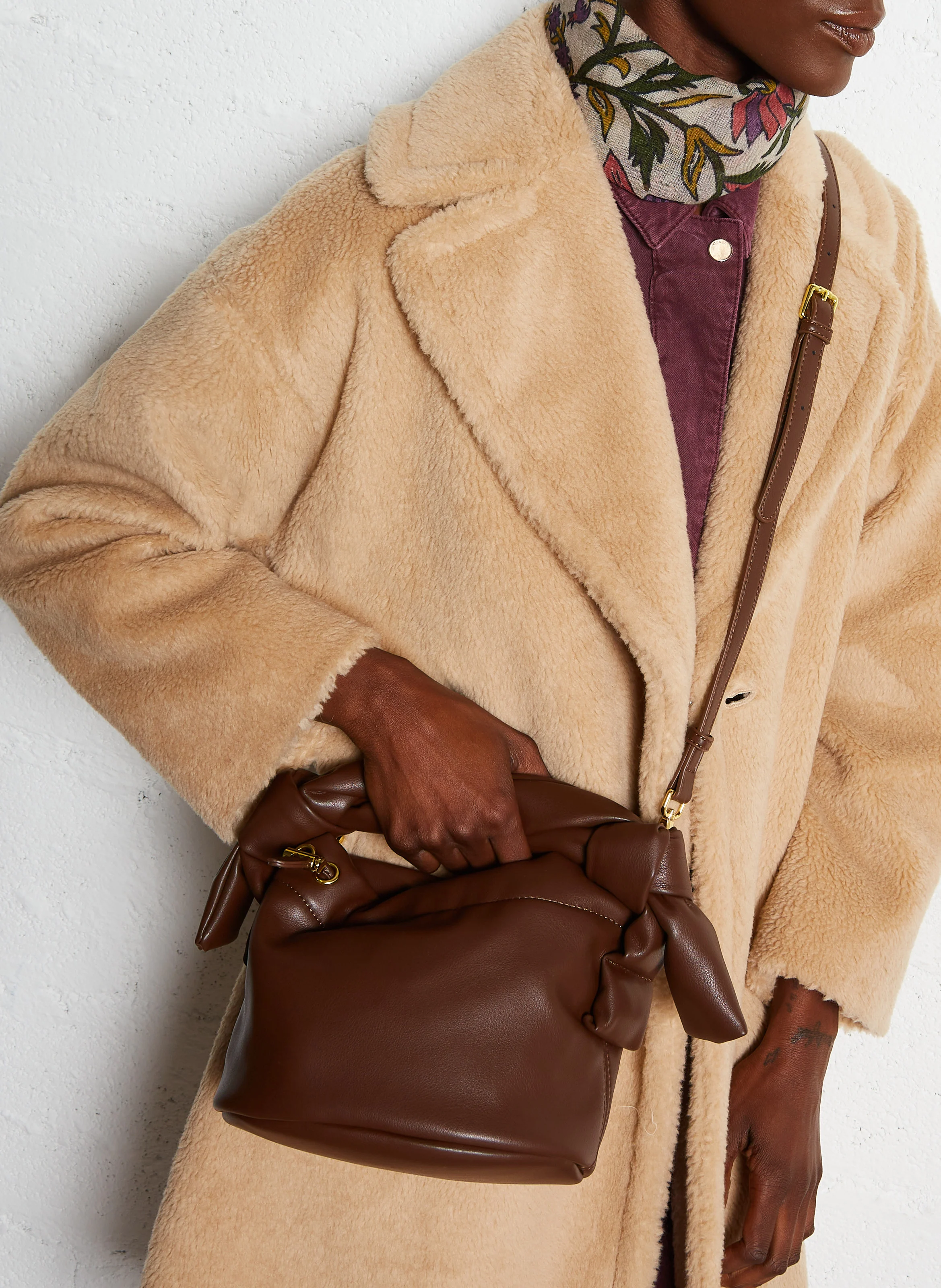 Sac seau| Marron