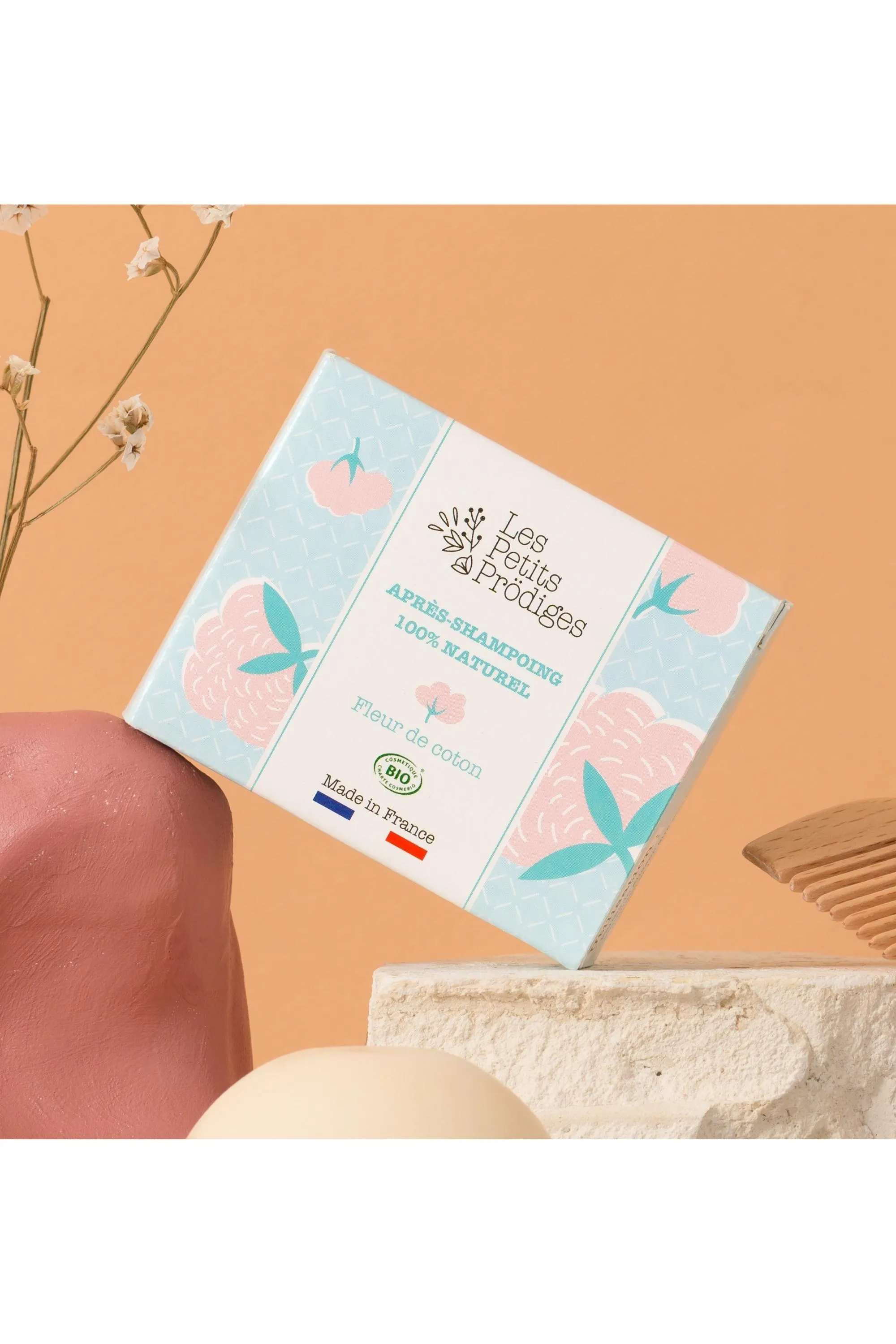 Les Petits Prödiges Après-shampoing solide Fleur de Coton-50 g