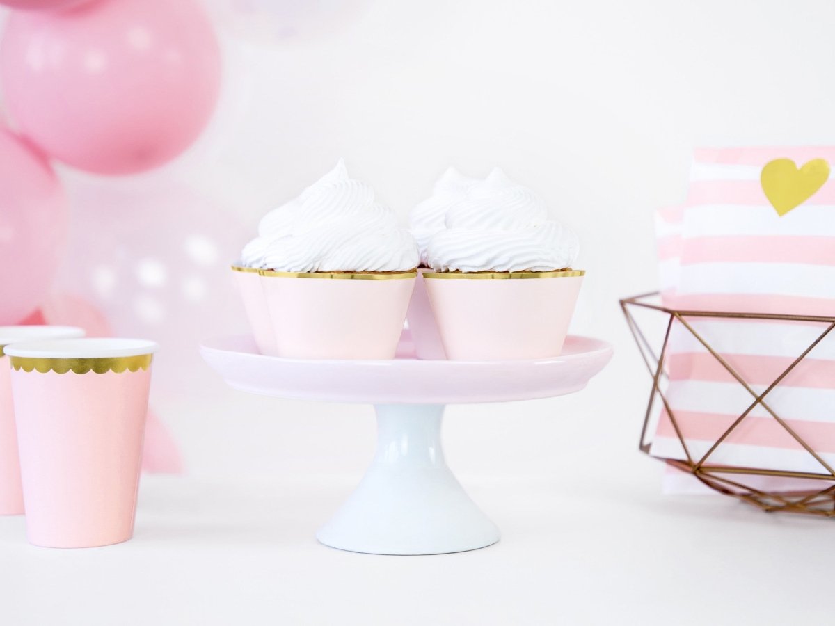 Cupcake Vormpjes Lichtroze Pastel 7,6cm 6st