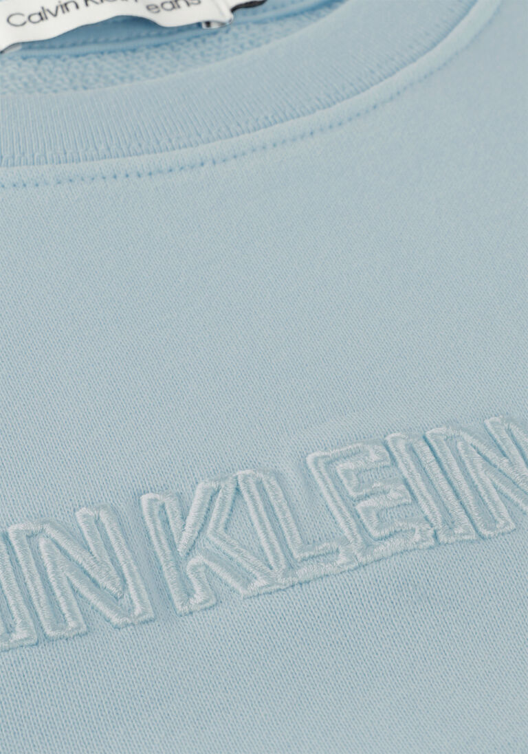 CALVIN KLEIN lichtblauwe calvin klein sweater ckj raised embro swearshirt