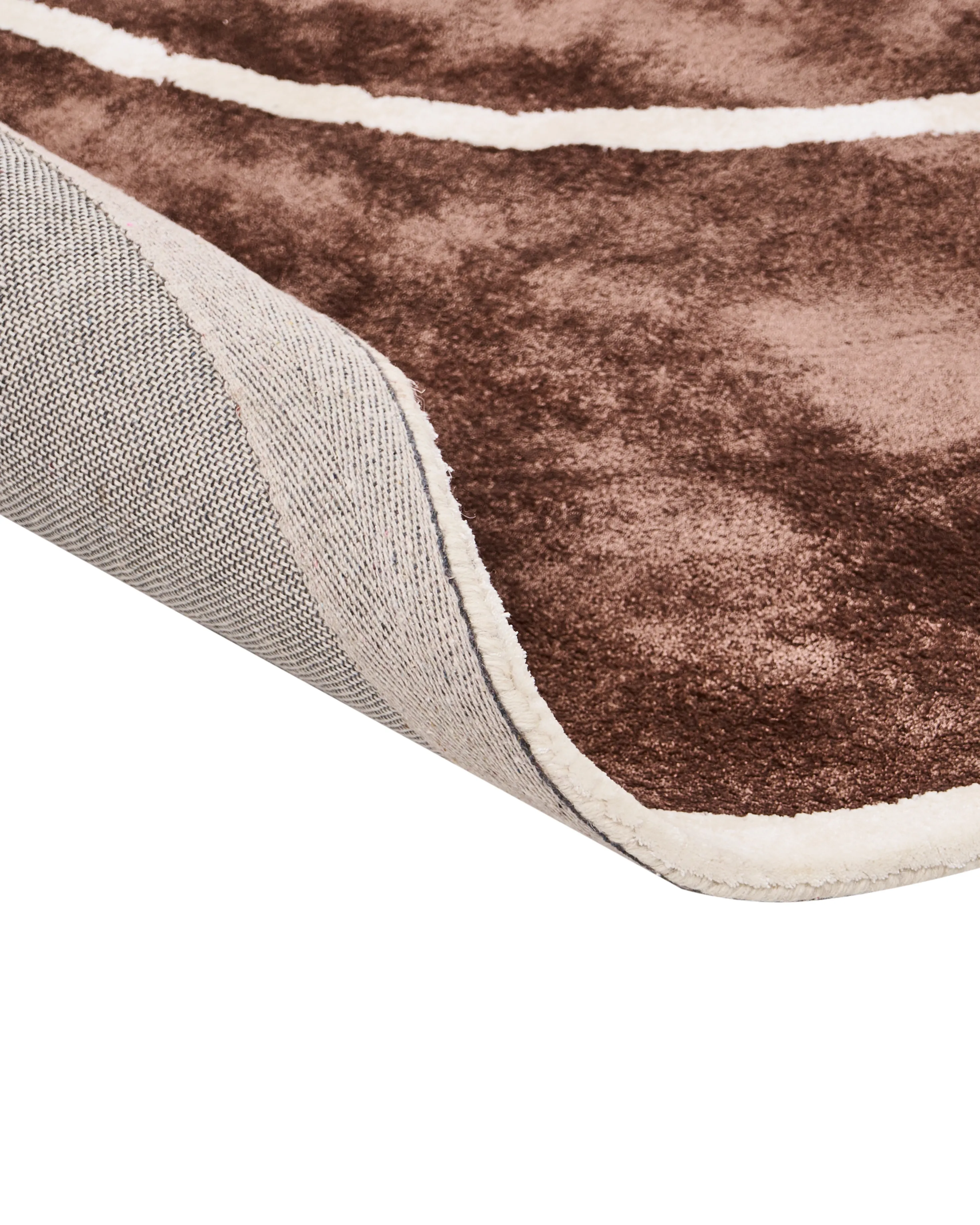 Vloerkleed KANRACH Bruin 200 x 200 cm Viscose