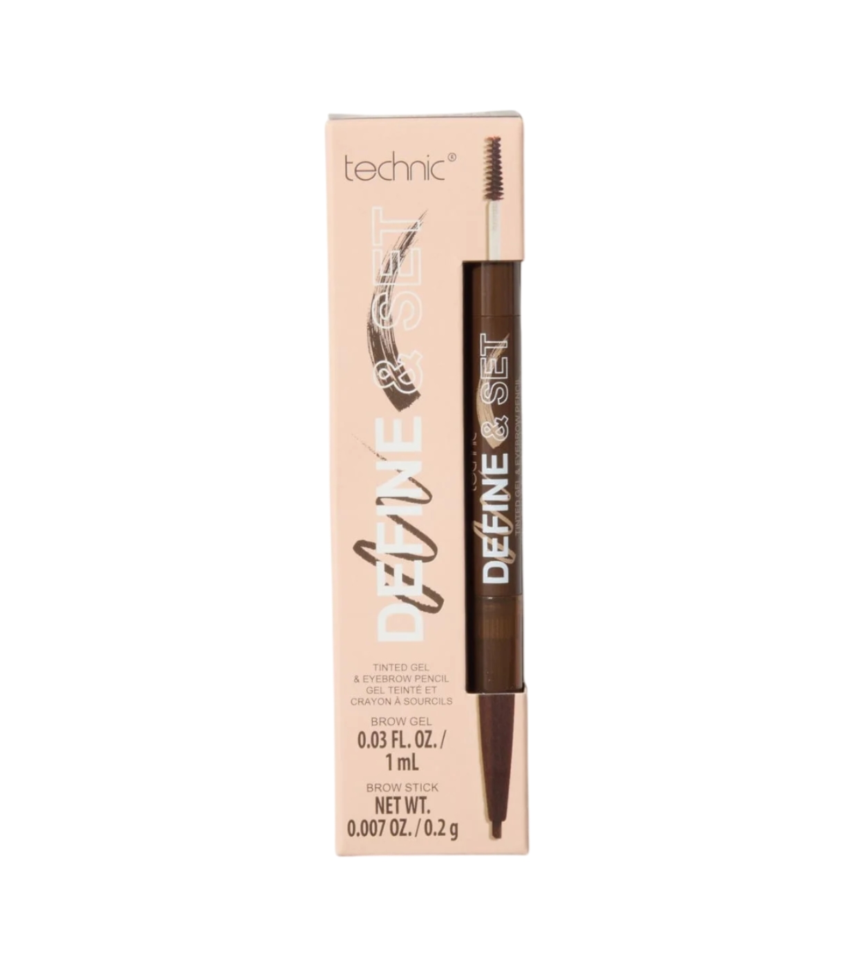 Technic Cosmetics - Lápis de Sobrancelha + Gel Colorido Define & Set - Brunette