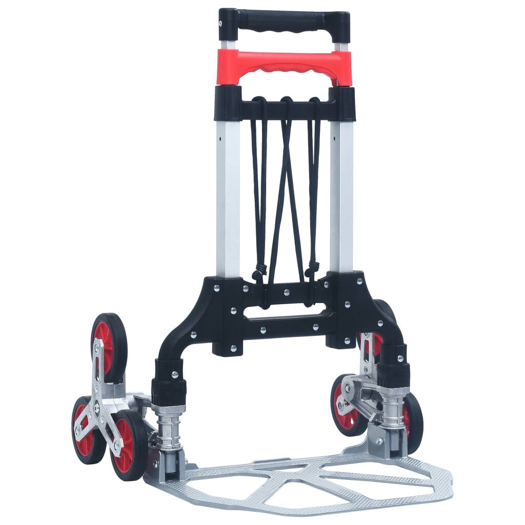 vidaXL Opvouwbare trapklimwagen, 70 kg, aluminium, zilver