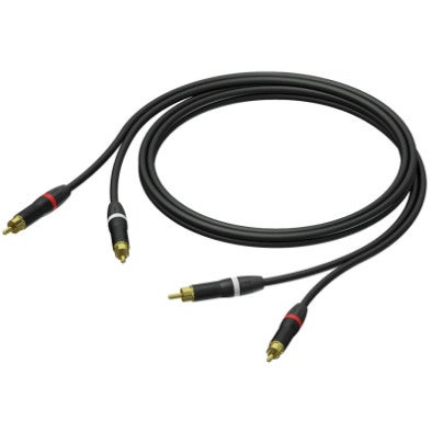 Procab PRA800/1 Prime tulpkabel 2x RCA male - 2x RCA male 1m