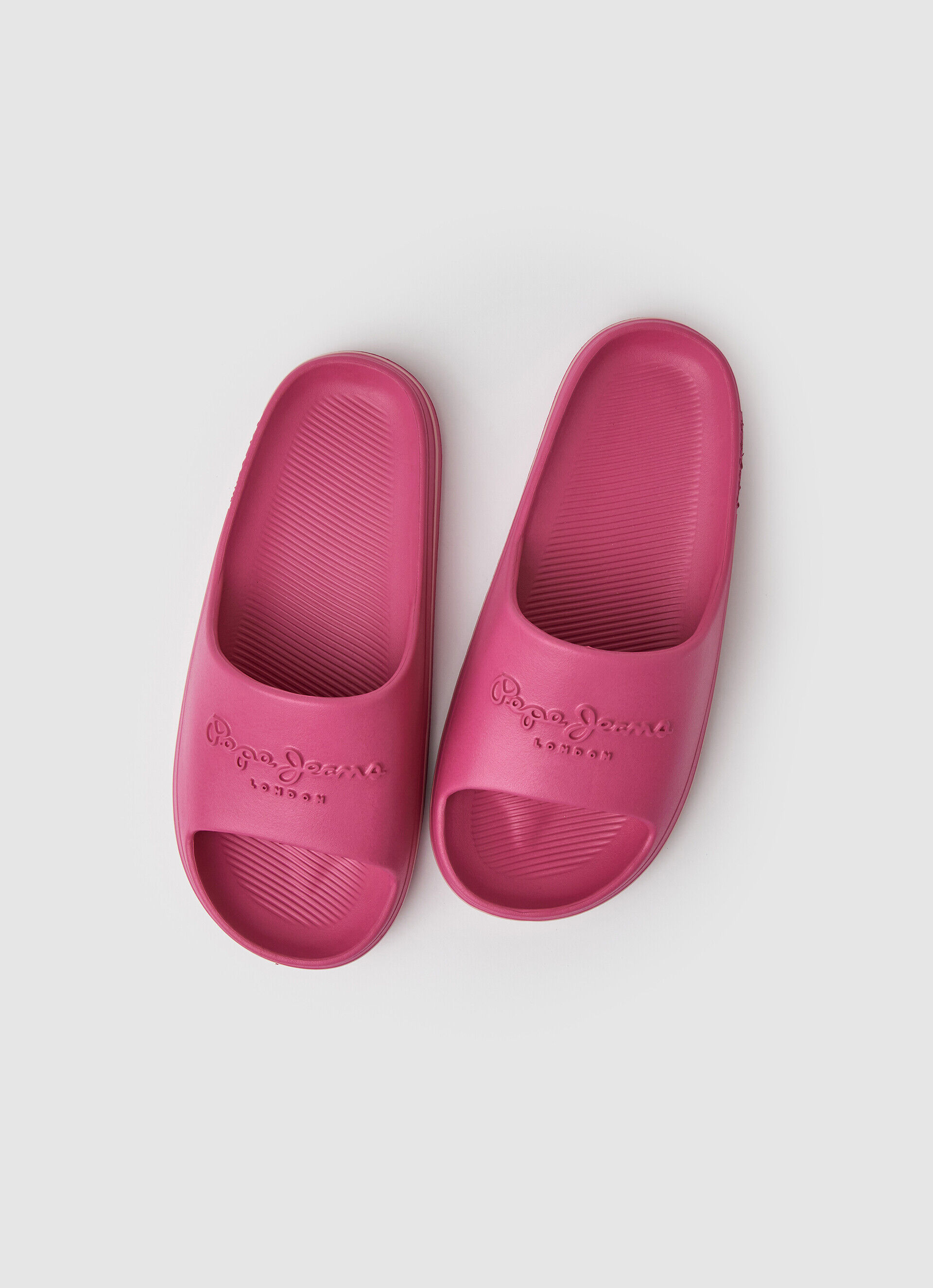 Chinelo de praia estilo slide - rosa vibrante