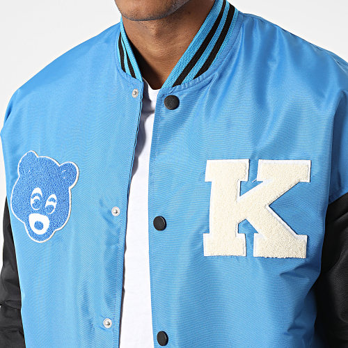 Veste Teddy LL2019 Bleu Clair Noir