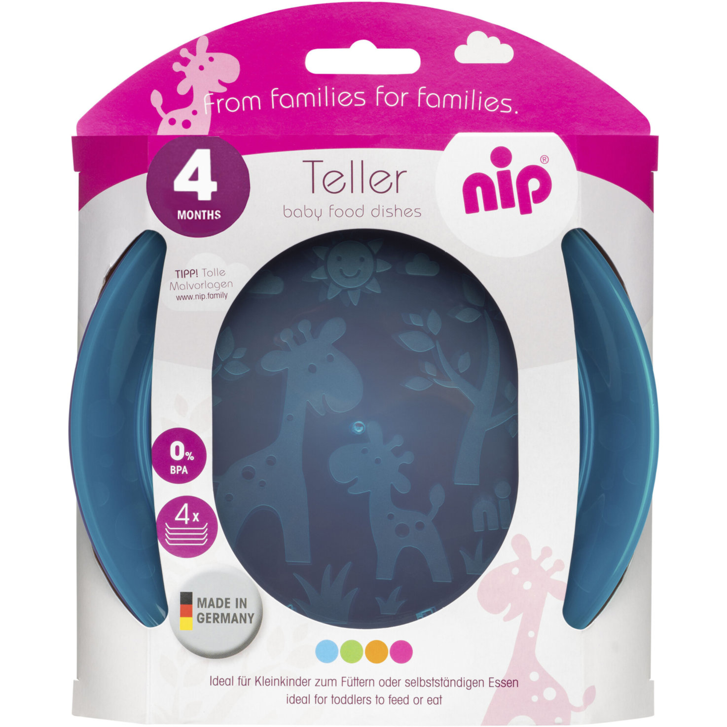 nip Teller, 4m+, 4 Stück