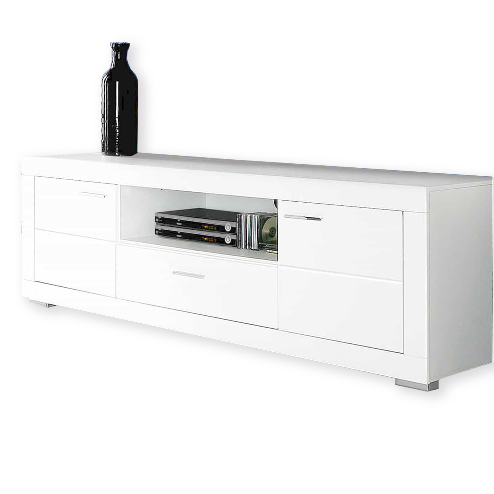 TV-Lowboard - weiß - matt - 196 cm breit