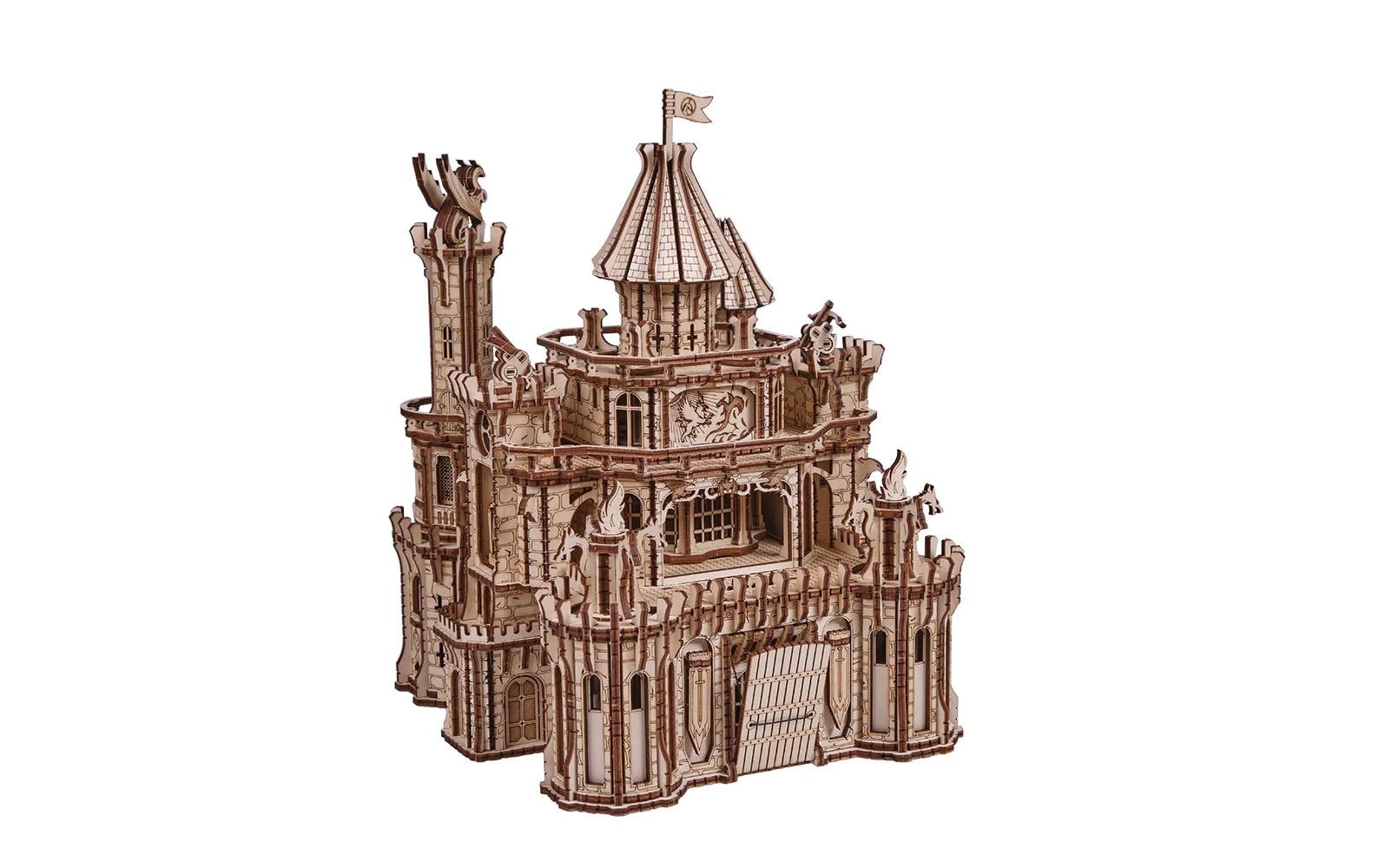 Bausatz Drachenburg<br>Burg 3D Holzbausatz mit Beleuchtung