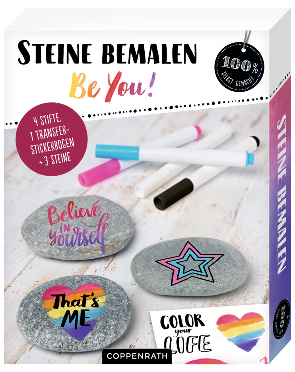 Bastel-Set 100% SELBST GEMACHT - STEINE BEMALEN