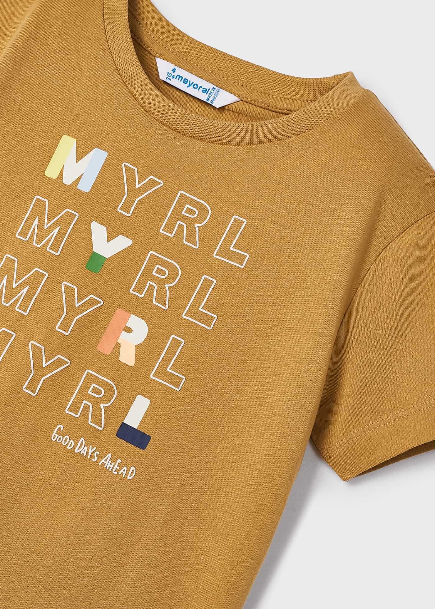 Camiseta básica de manga curta para meninos