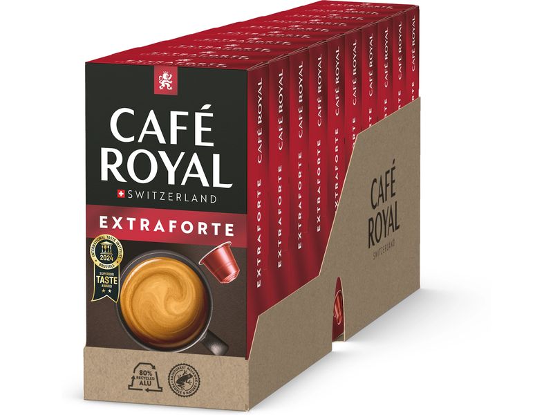 Café Royal Kaffeekapseln Nespresso Extraforte 100 Stück Kaffeekapseln für Nespresso Maschinen