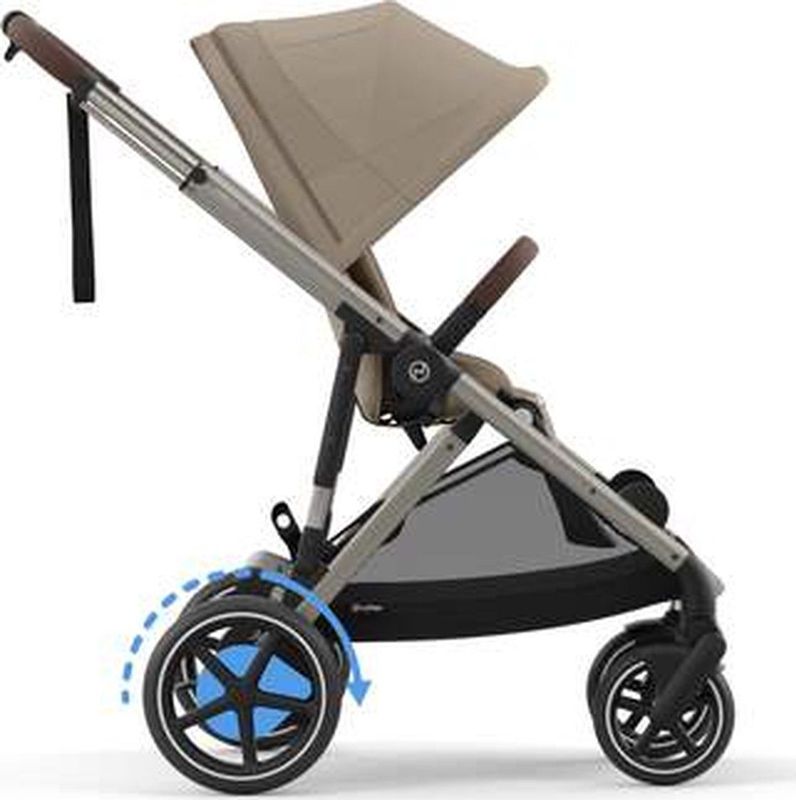 Cybex - e-Gazelle S - Kinderwagen - Almond Beige - Taupe Frame