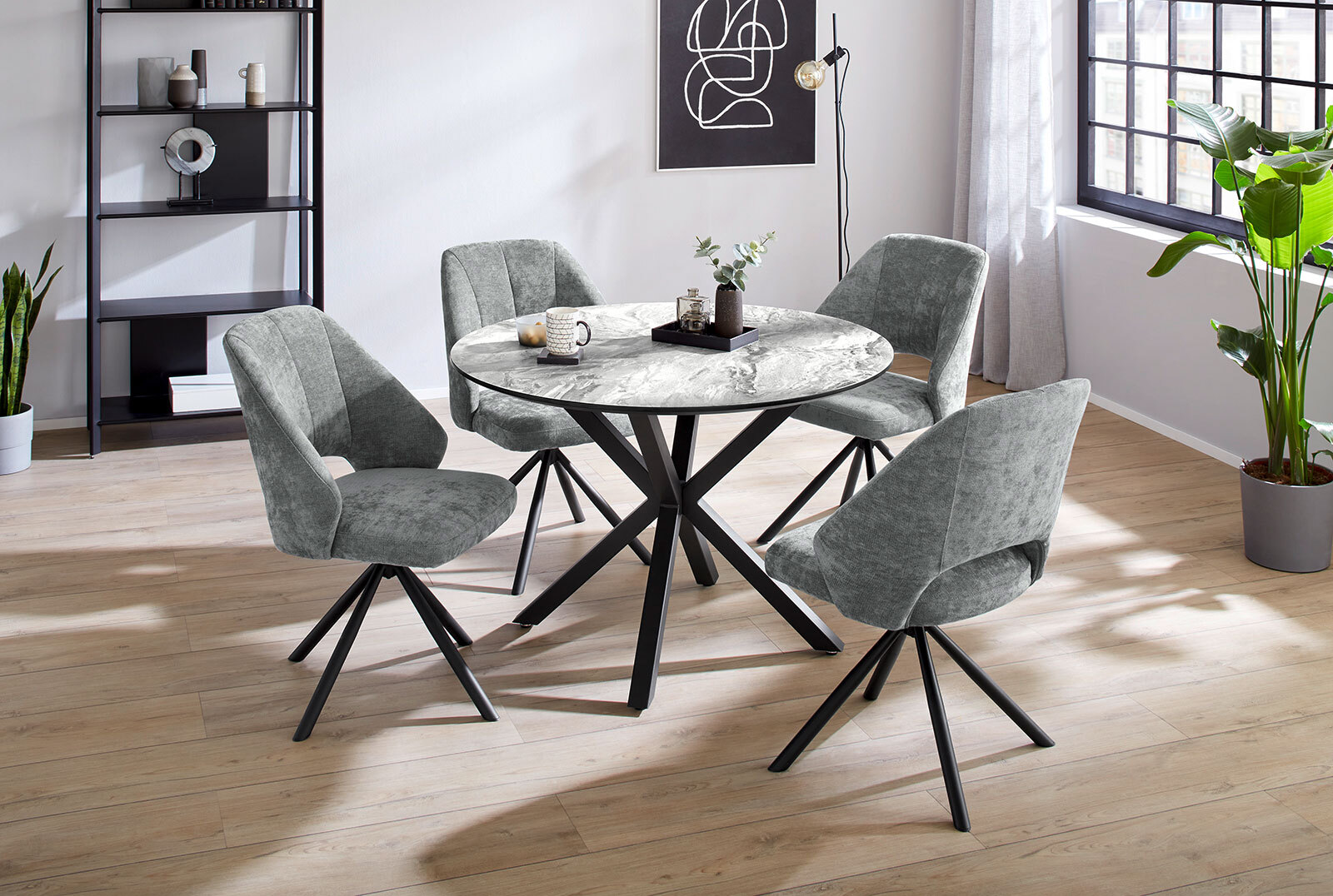 Tisch Ontario Marmor-Optik 110 x 110 cm