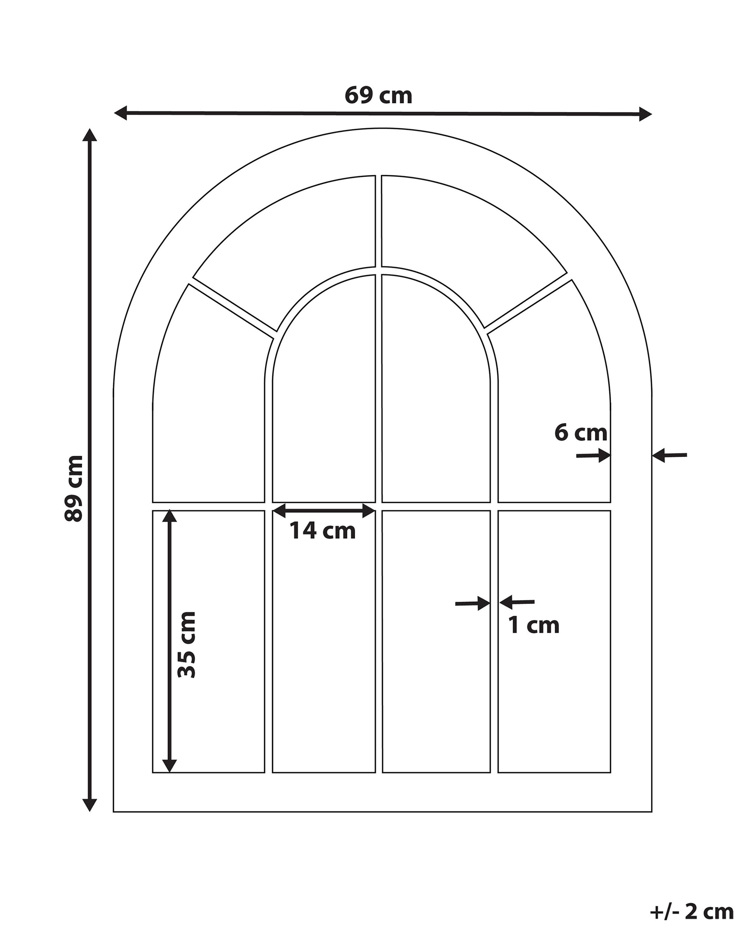 Wandspiegel EMBRY 69 cm 89 cm Metaal Zwart