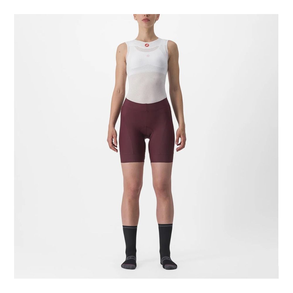 Castelli PRIMA - Cuissard Femme bordeaux/rouge persan