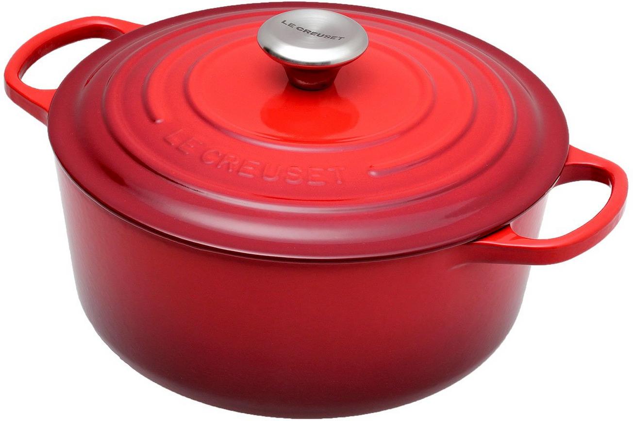 Le Creuset braadpan - cocotte 26cm, 5,3L rood