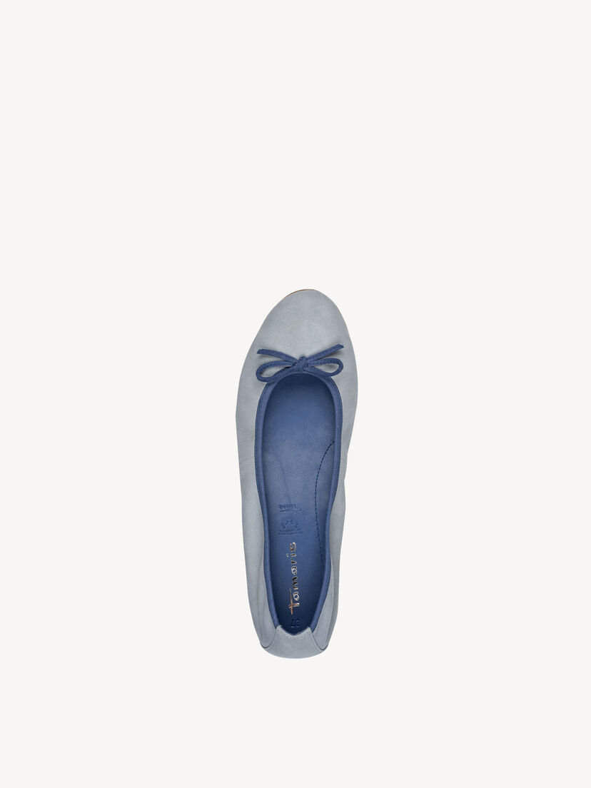 Leren Ballerina - blauw