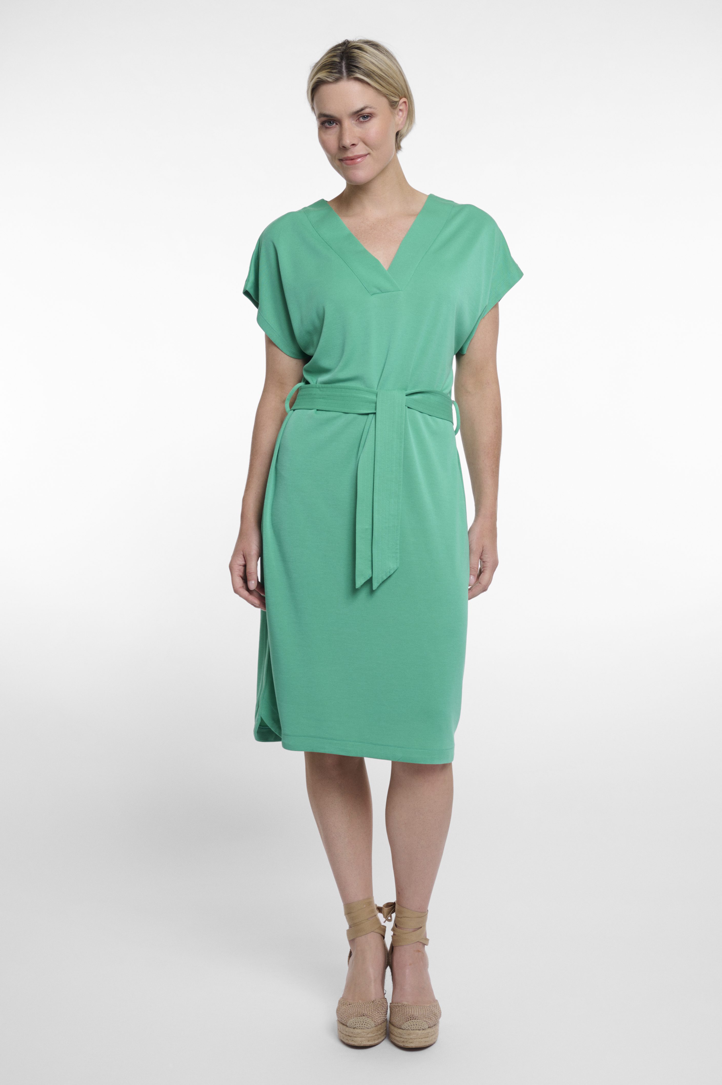 Rino & Pelle - Meriam V-neck Dress - Clover Green