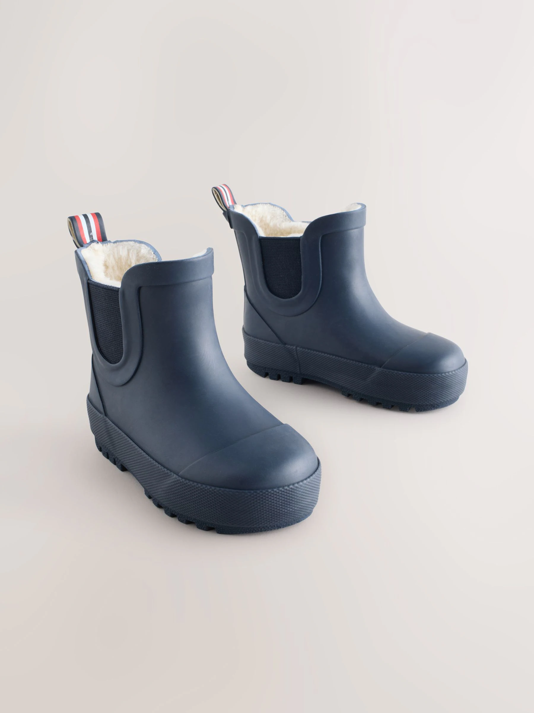 Marineblauw - Warme gevoerde enkellaarzen