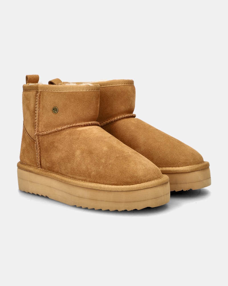 Warmbat Australia Wallaby Plateau Gevoerde boots  - cognac
