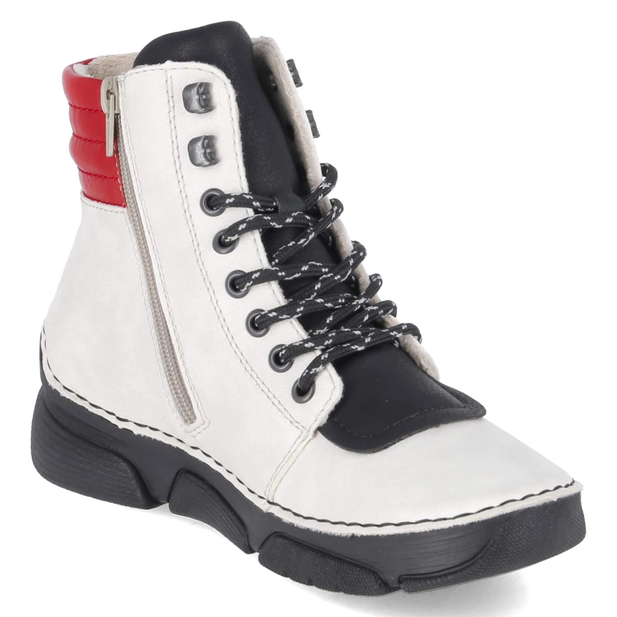 RiekerSchnürstiefeletten - beige kombi