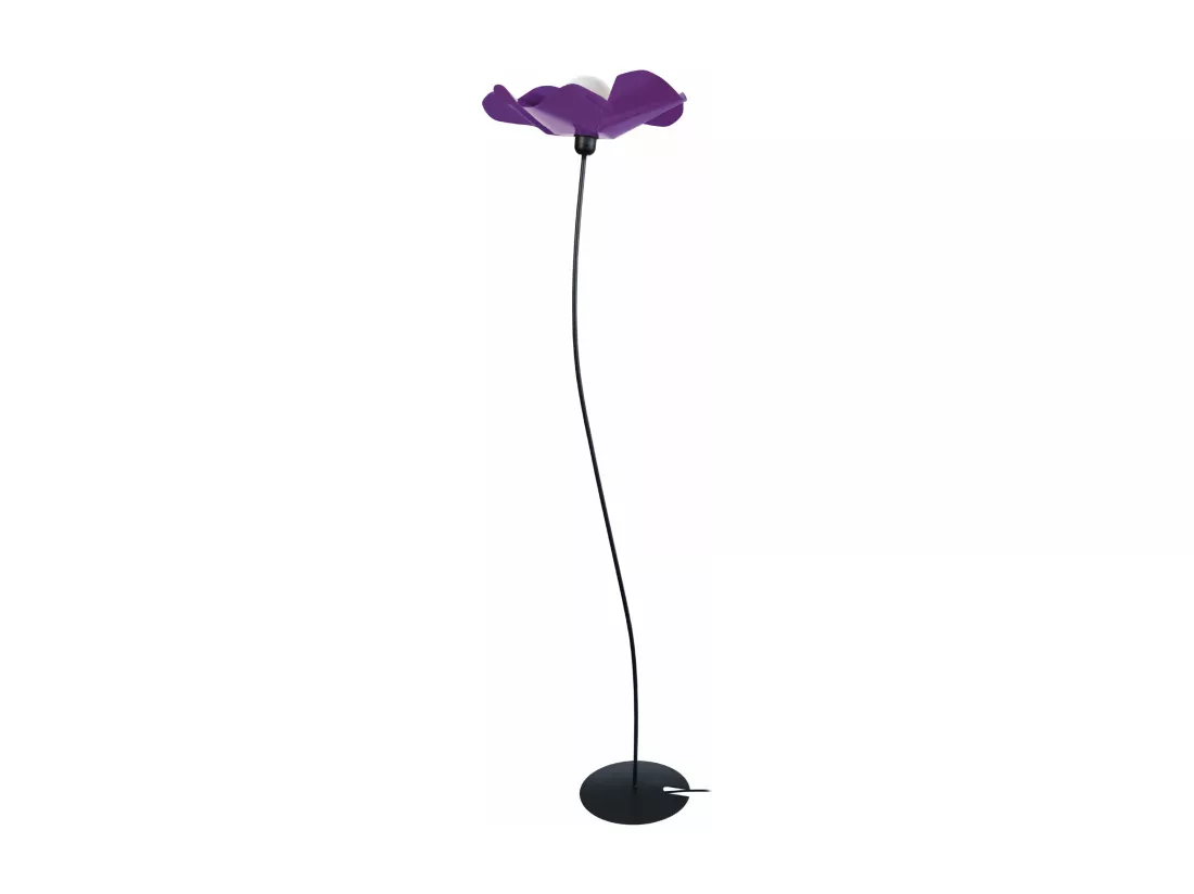 Lampadaire arbre métal violet 155 cm.