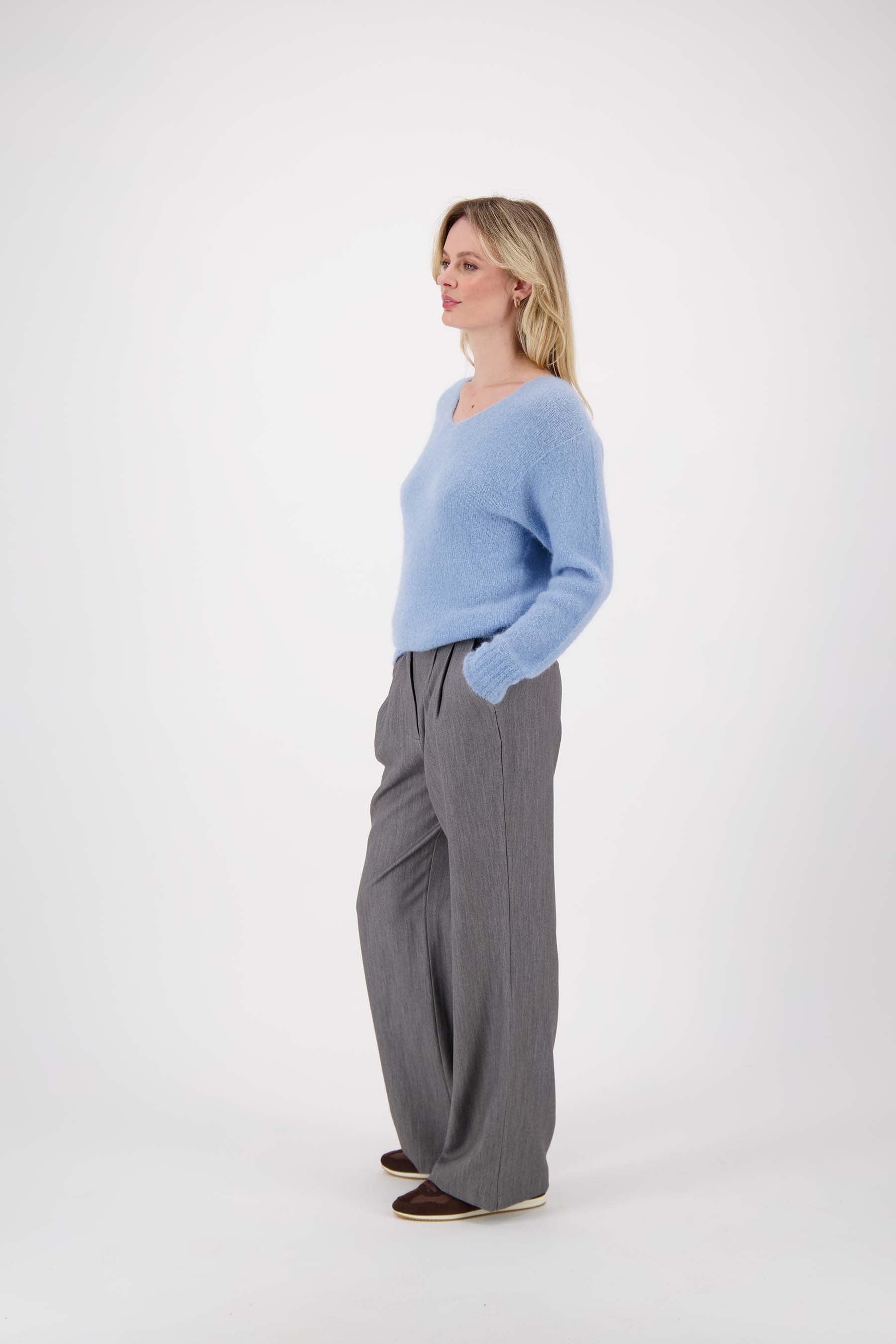 v-hals mohair trui