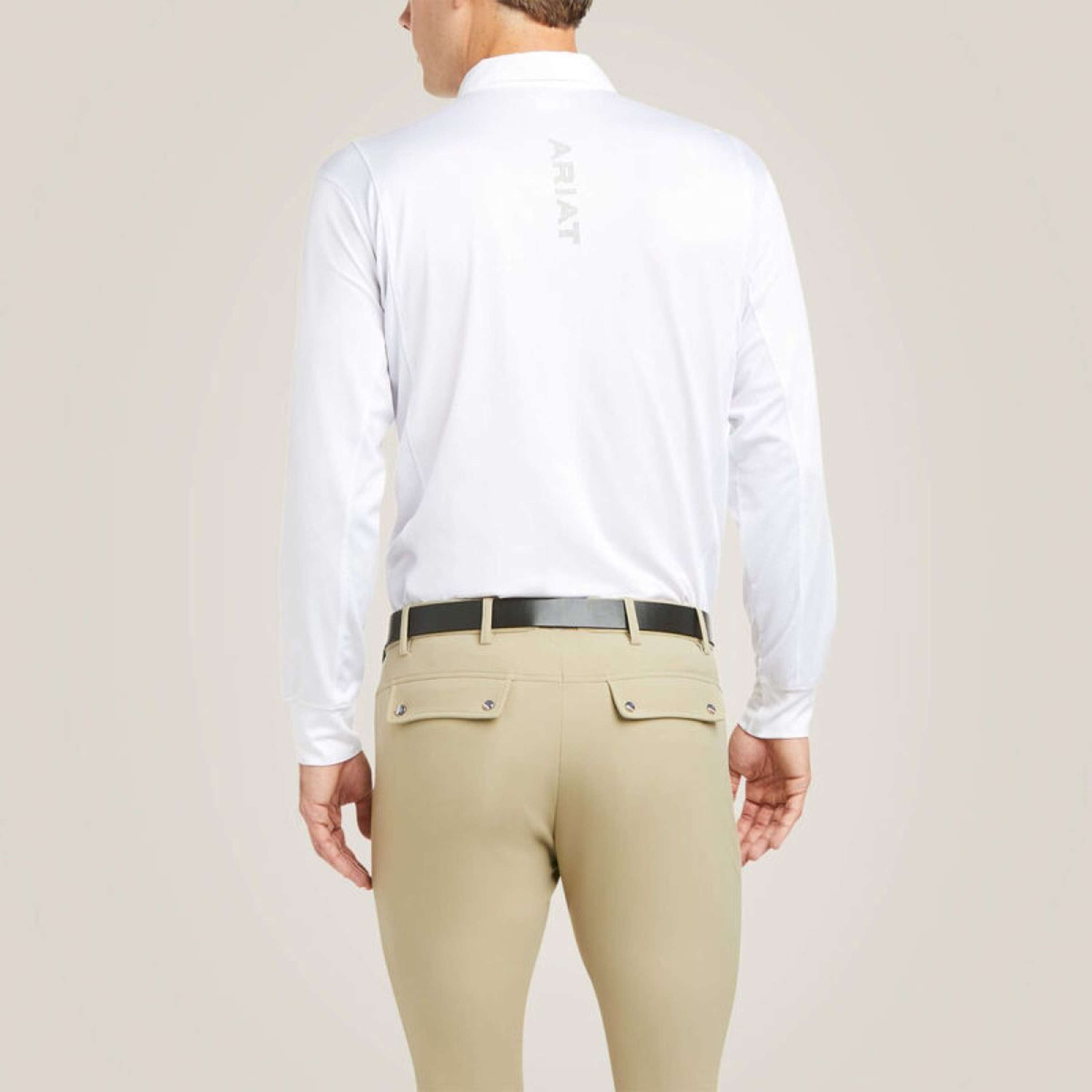 Ariat Wedstrijdshirt Tek Long Sleeve Heren Wit