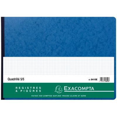 Exacompta - Piqûre 5x5 folioté - 28 x 38 cm - 80 pages