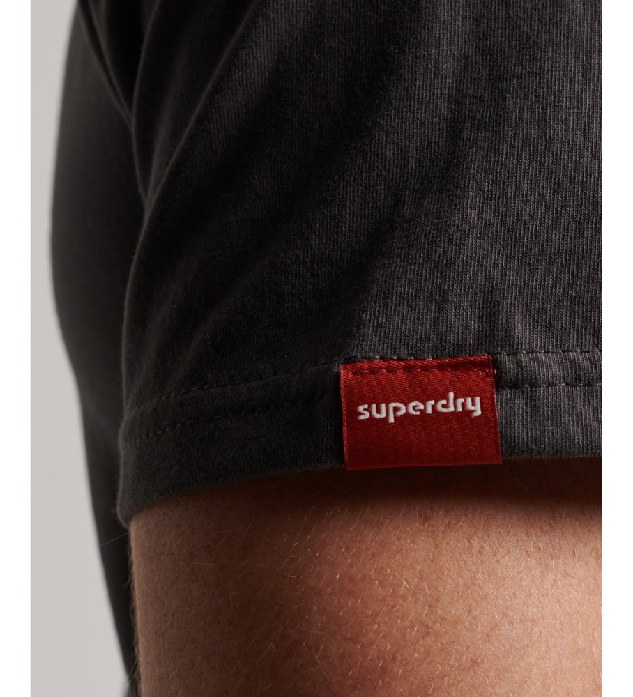 Camiseta Superdry Vintage Logo Floral, Cinza Carvão