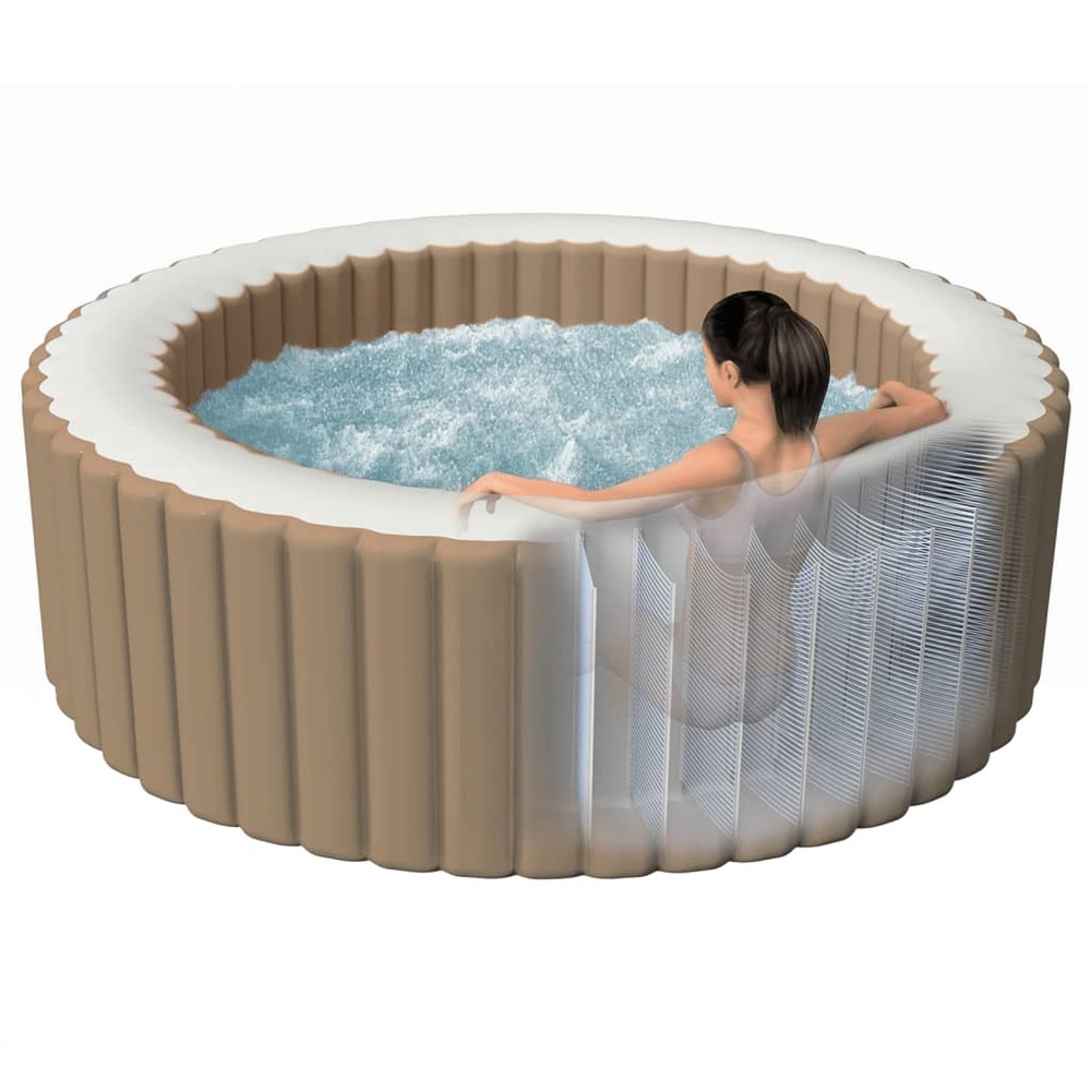 Baignoire de massage à bulles ronde purespa 216x71cm 6 personnes