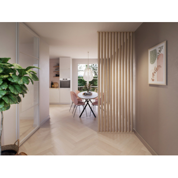 Roomdivider profiel schuin 45° natuur eiken 2 stuks