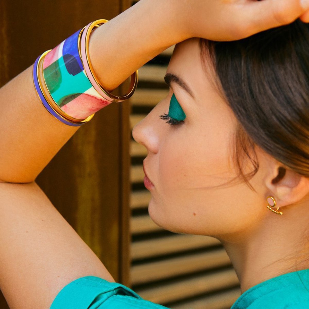 Boucles d'oreilles Bangle Up Comète 2 en 1 rosepoudre