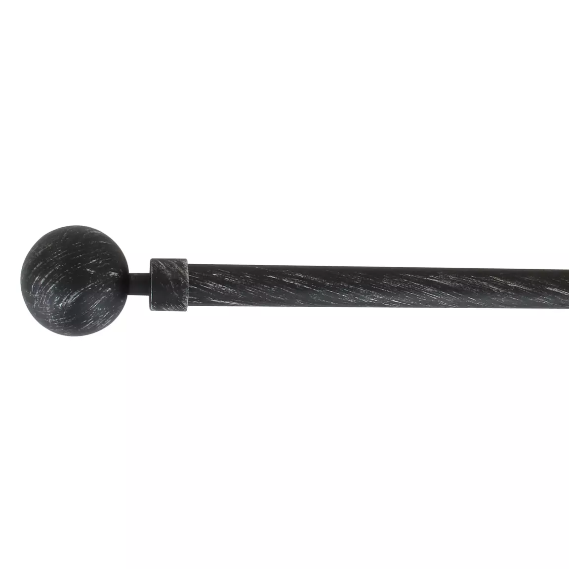 Kit de tringle extensible (L120 - L210 cm / D19 mm) Basic Noir et argent
